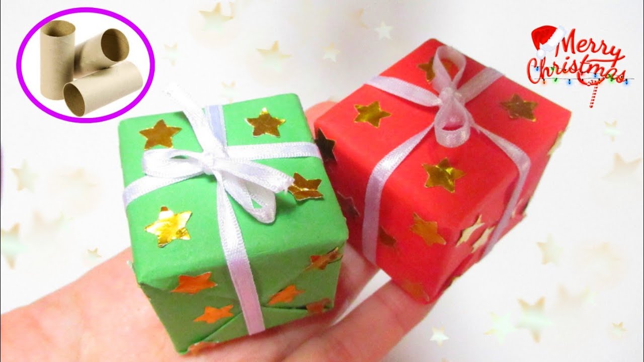 CAJITAS DE REGALO HECHO CON TUBOS DE PAPEL HIGIÉNICO _ RAPIDO Y FÁCIL _ reciclaje 🎄🎄
