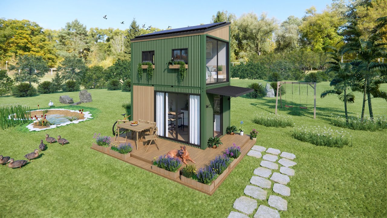 Vertical Living! See My Minimalist 2-Level Container Home