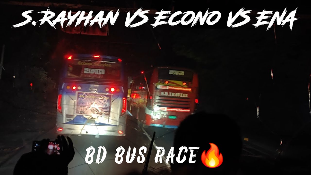 ৩ বাস প্রেশারের তাফালিং🔥S.RAYHAN VS ECONO VS ENA⚡BD EXTRERME BUS RACE🔥