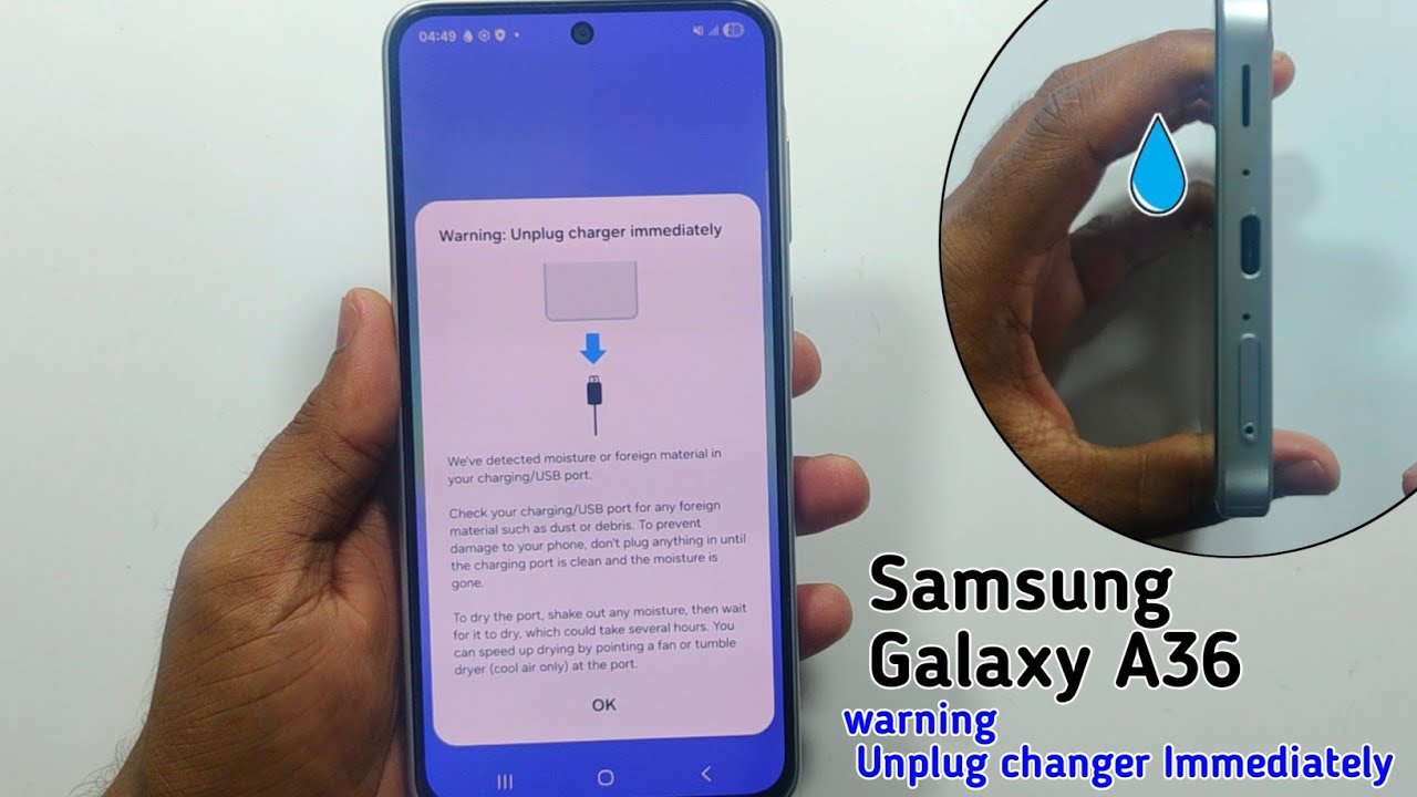 Предупреждение: немедленно отключите зарядное устройство Samsung Galaxy A36 5G || Ошибка зарядног...
