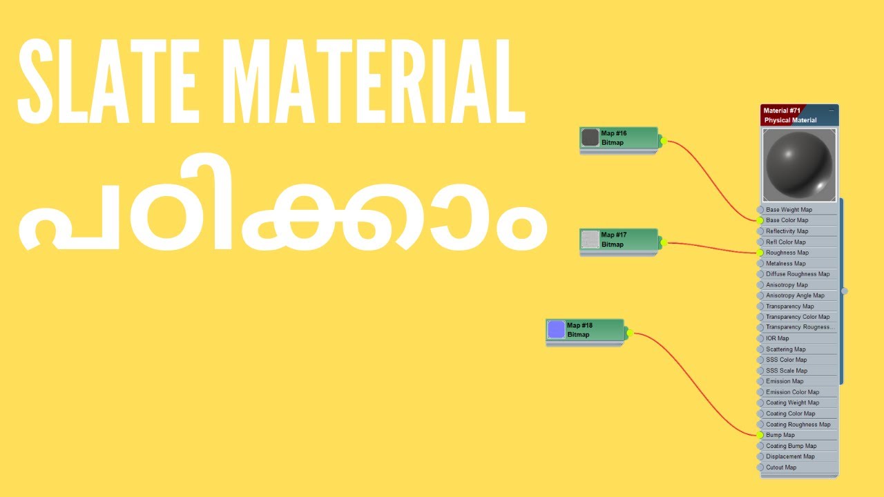 3DS MAX SLATE MATERIAL MALAYALAM TUTORIAL