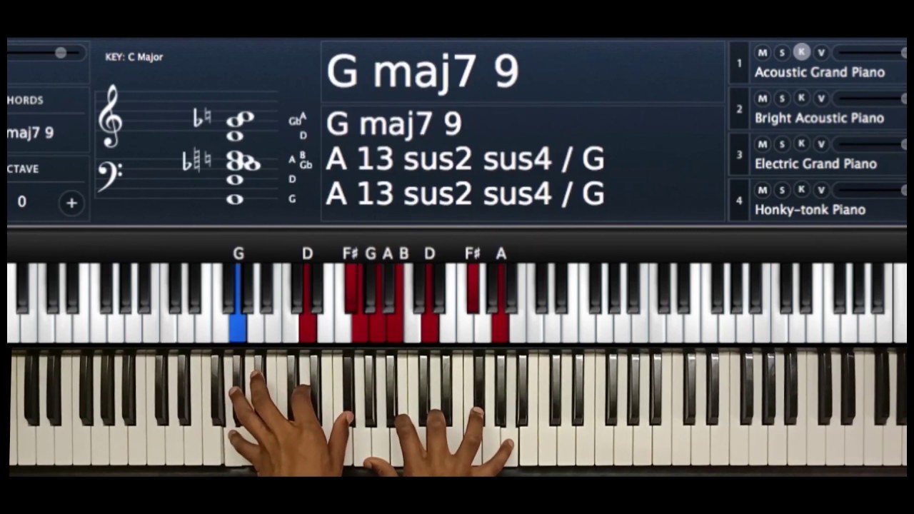 Продвинутый курс игры на фортепиано в тональности соль (Dim 7, Sus, Aug, Quartal Chords и т. д.) ...