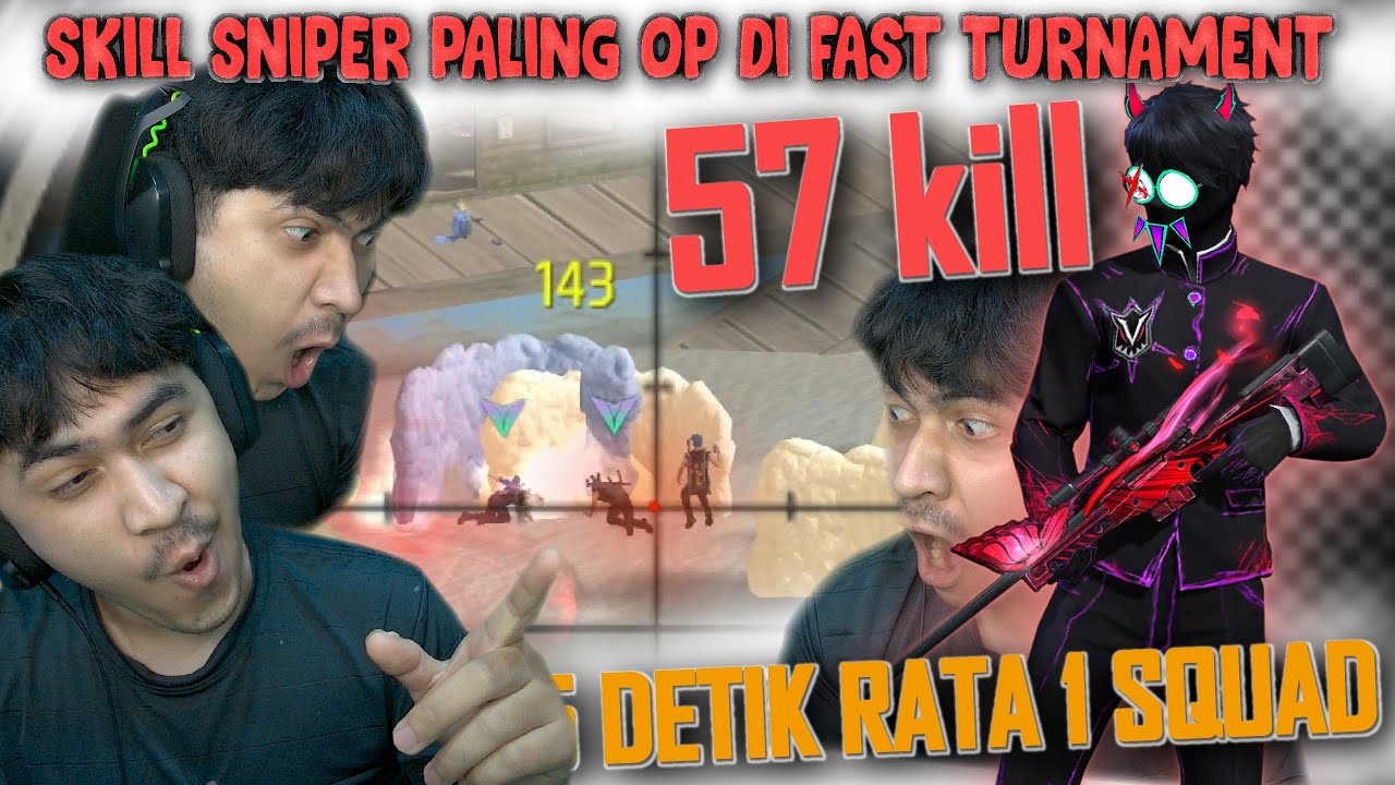 RATA 1 SQUAD DALAM 5 DETIK DI FAST TURNAMENT GILA SKILL SNIPER GADA OBAT INCAR 3X BOOYAH