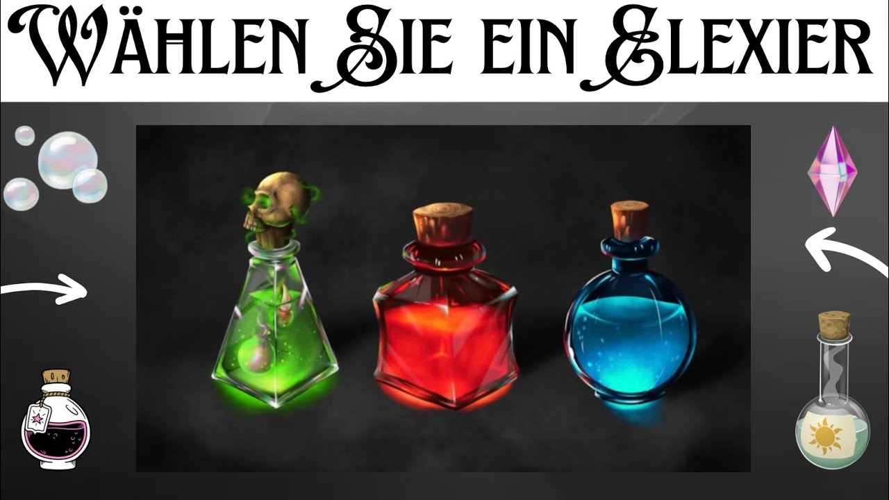 Der Test! DAS GEHEIMNIS IHRER ZUKUNFT! Wählen Sie das magische Elixier!