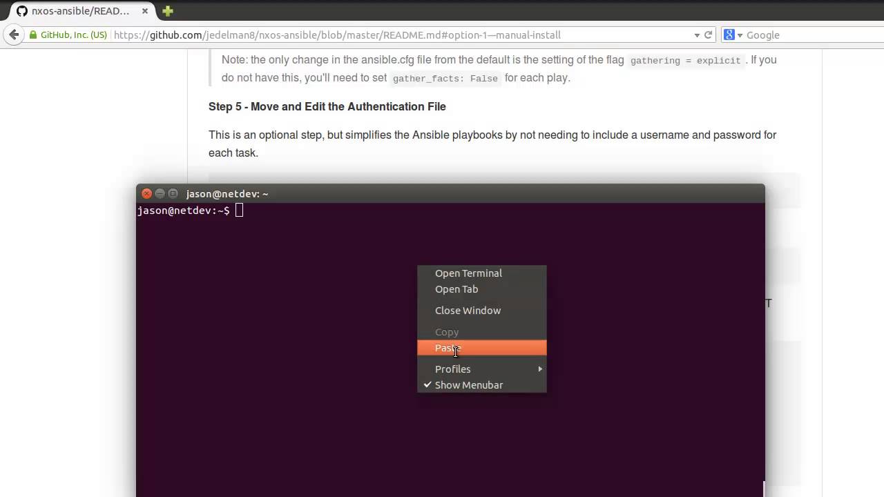 Getting Started with Nexus NX-OS Automation with Ansible - Option 1 (manual install)