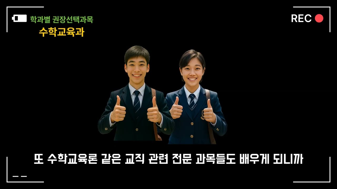 수학교육과 권장 선택과목 안내