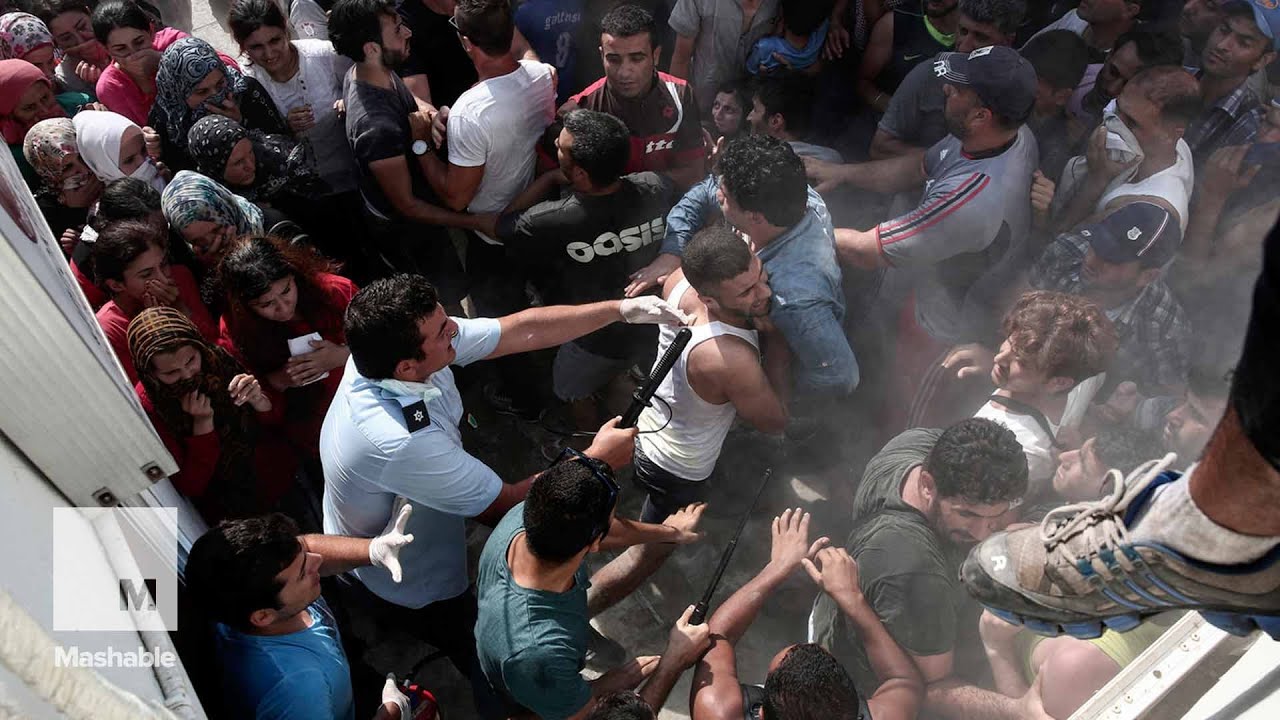 Footage shows harrowing conditions for migrants on Greek island | Mashable
