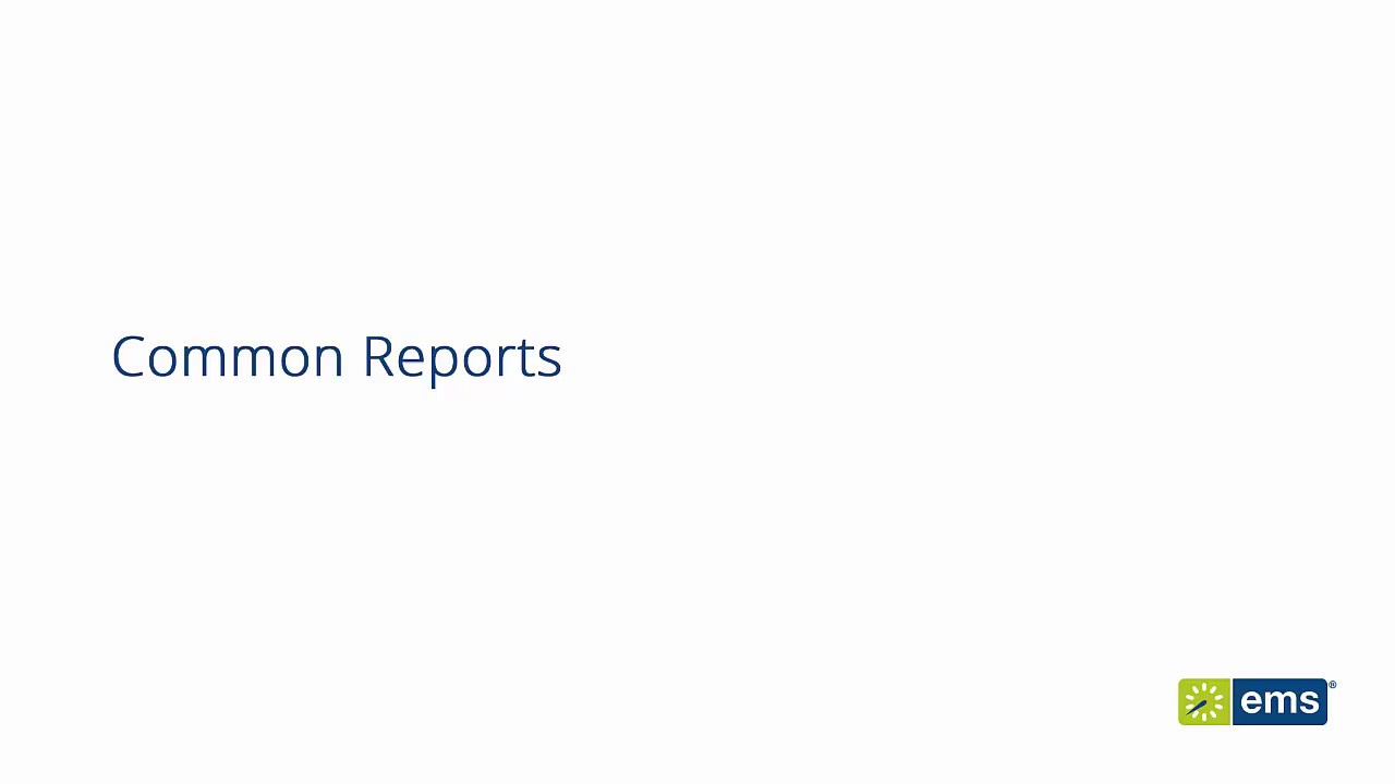 Standard (Common) Reports