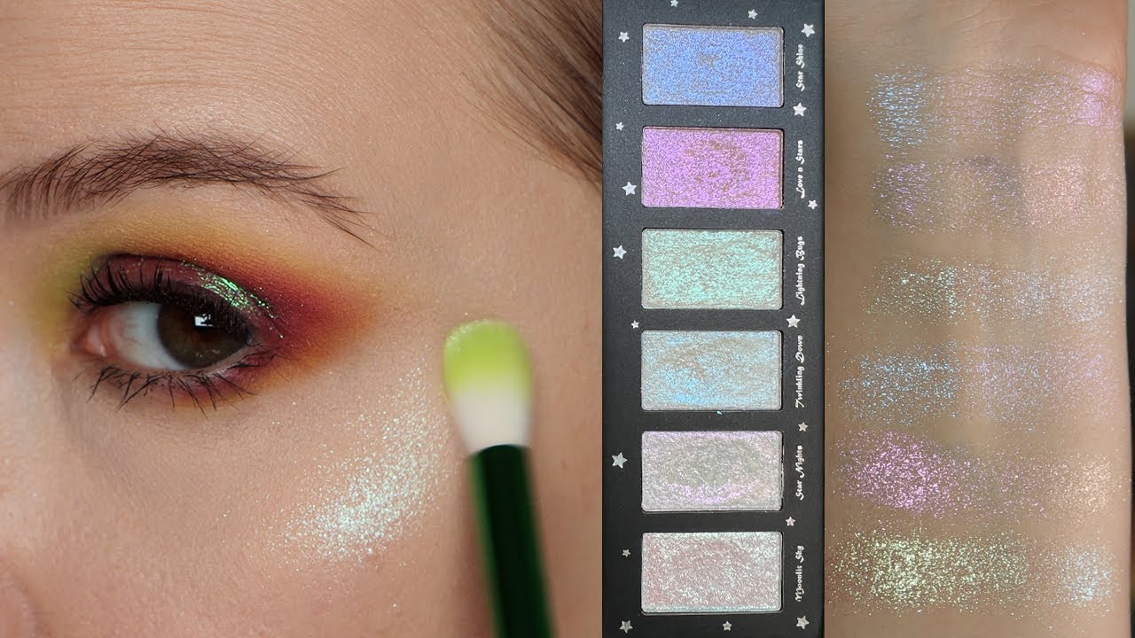 Sugar Drizzle Highlighter Palette | Cheek Swatches and comparison to Blend  Bunny Noctilucent