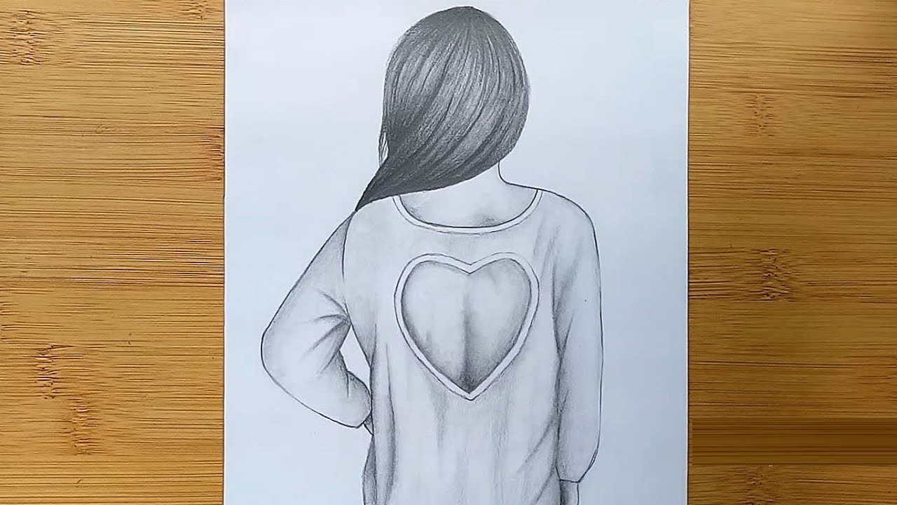 How to draw a girl with pencil sketch//Step by step
