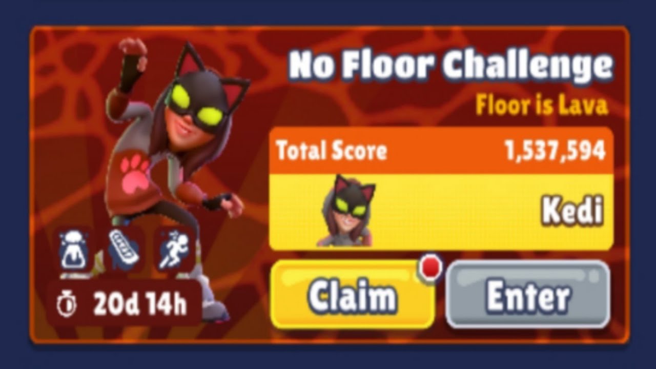 Subway Surfers Istanbul 2024 : Get Kedi on Floor is Lava 🌋 Challenge on Subway Surfers Istanbul 2024