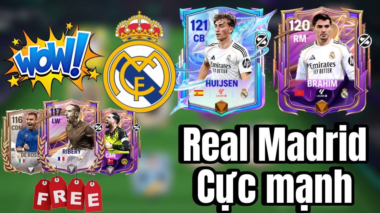 FC MOBILE | REAL MADRID CỰC MẠNH - SIÊU PHẨM RIBERY 117 | THỬ THÁCH XD ĐH REAL MADRID CỰC MẠNH.