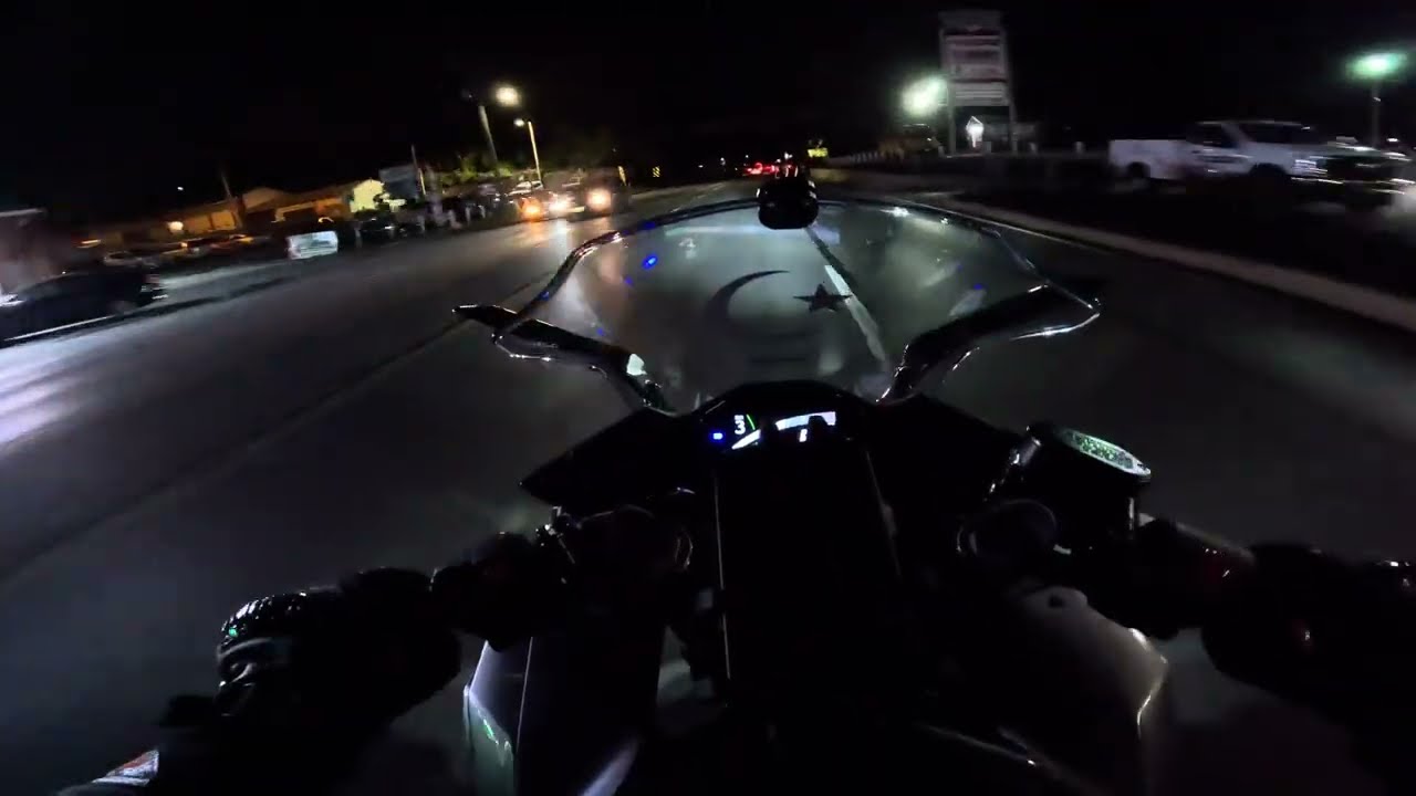 day/night ninja 500 se Ride to and from School | Pure Engine Sound