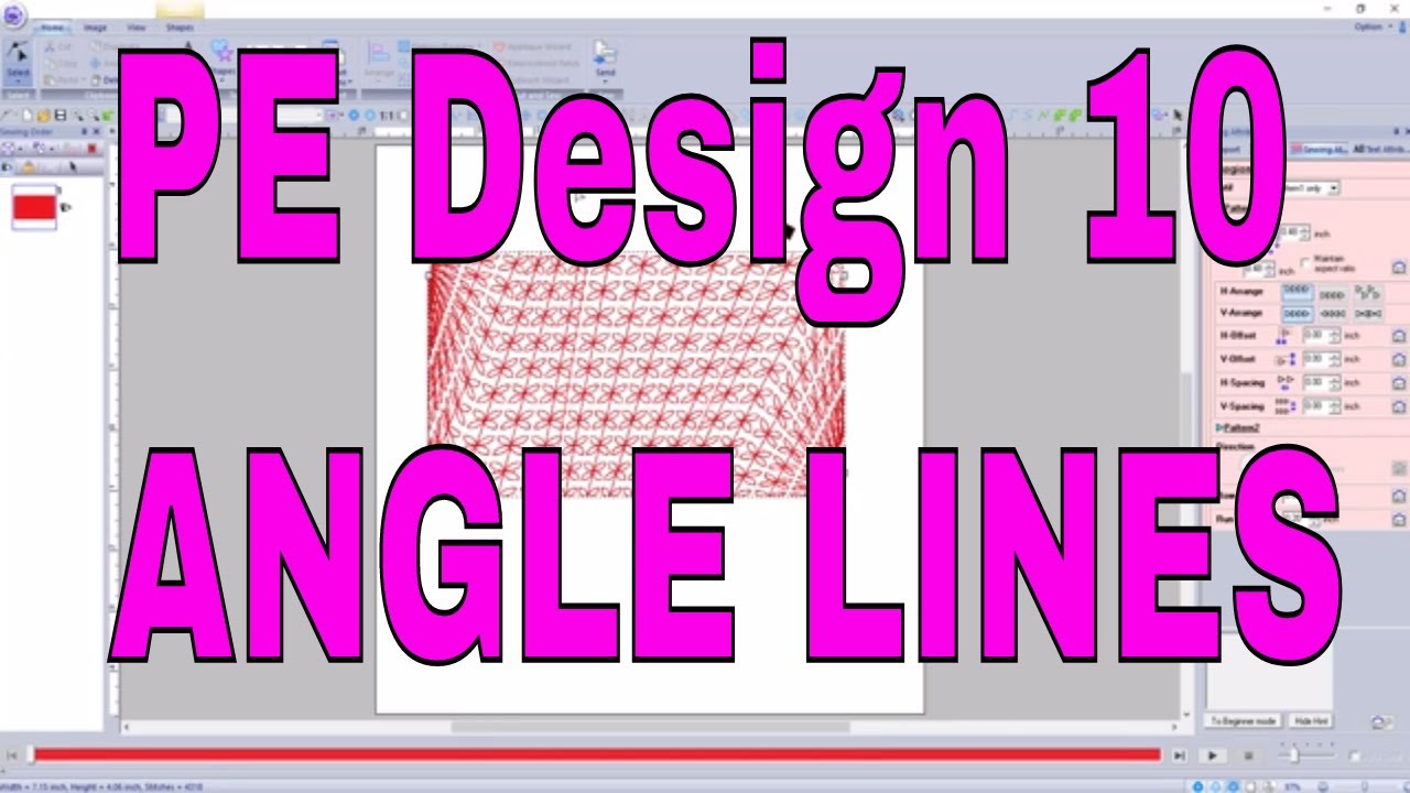 PE Design 10 How to change angle lines for special effects embroidery!