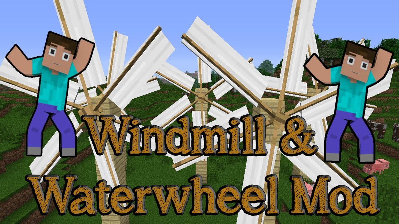 Minecraft Mods - WINDMILL & WATERWHEEL MOD! AESTHETIC! [1.4.5]