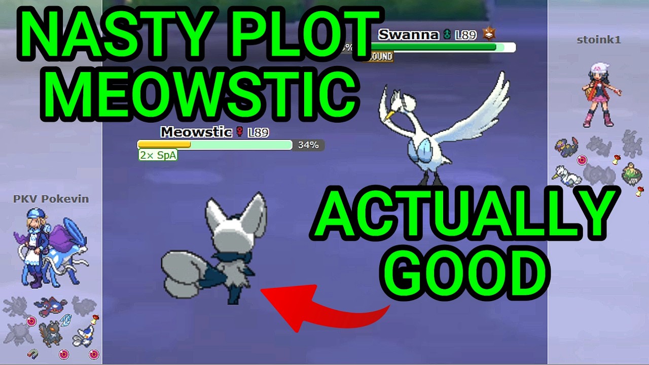 Nasty Plot Meowstic Sweep! (Pokemon Showdwon Random Battles Blitz) (High Ladder)