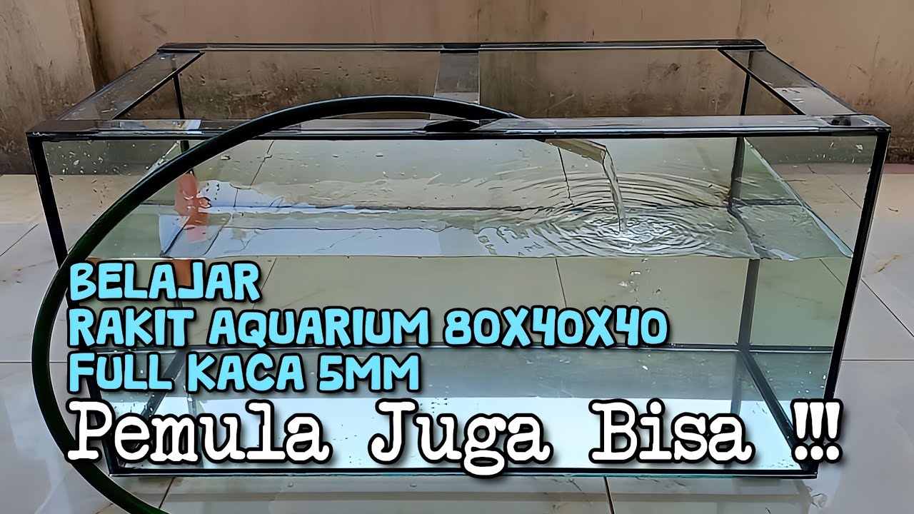 Mudah! Pembuatan Aquarium 80x40x40 Full Kaca 5mm - Cara Buat Aquarium Untuk Pemula || GF0029