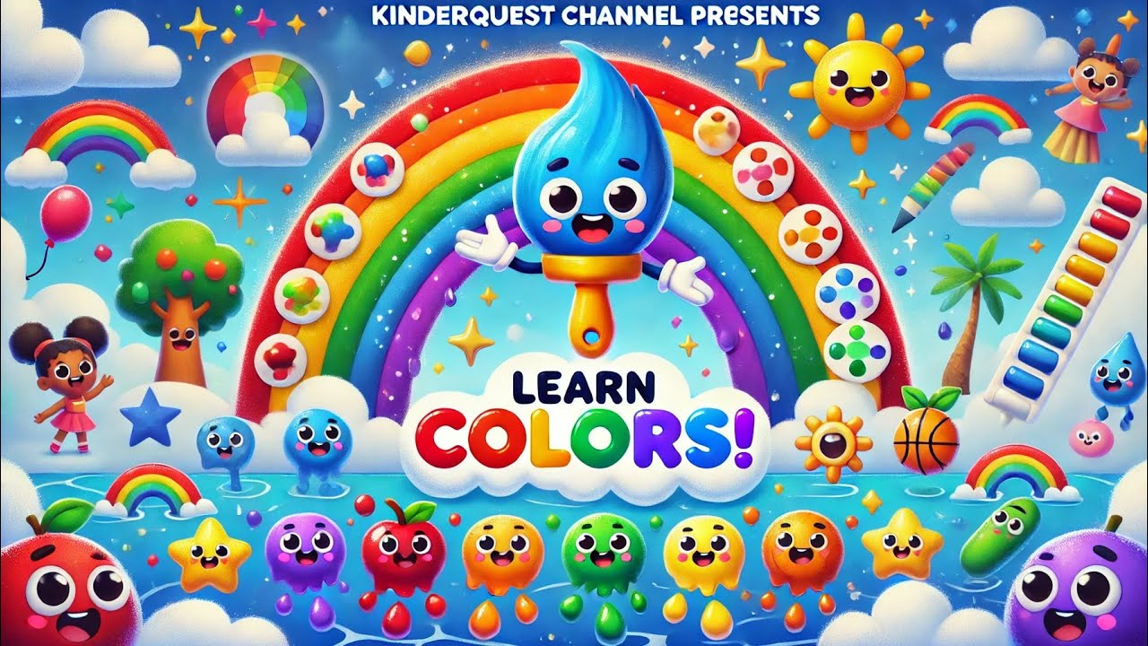 🌈 Magic Colors Song for Kids | Learn Red, Blue, Yellow & More! 🎶 #whellonthebus #cartoon #trending