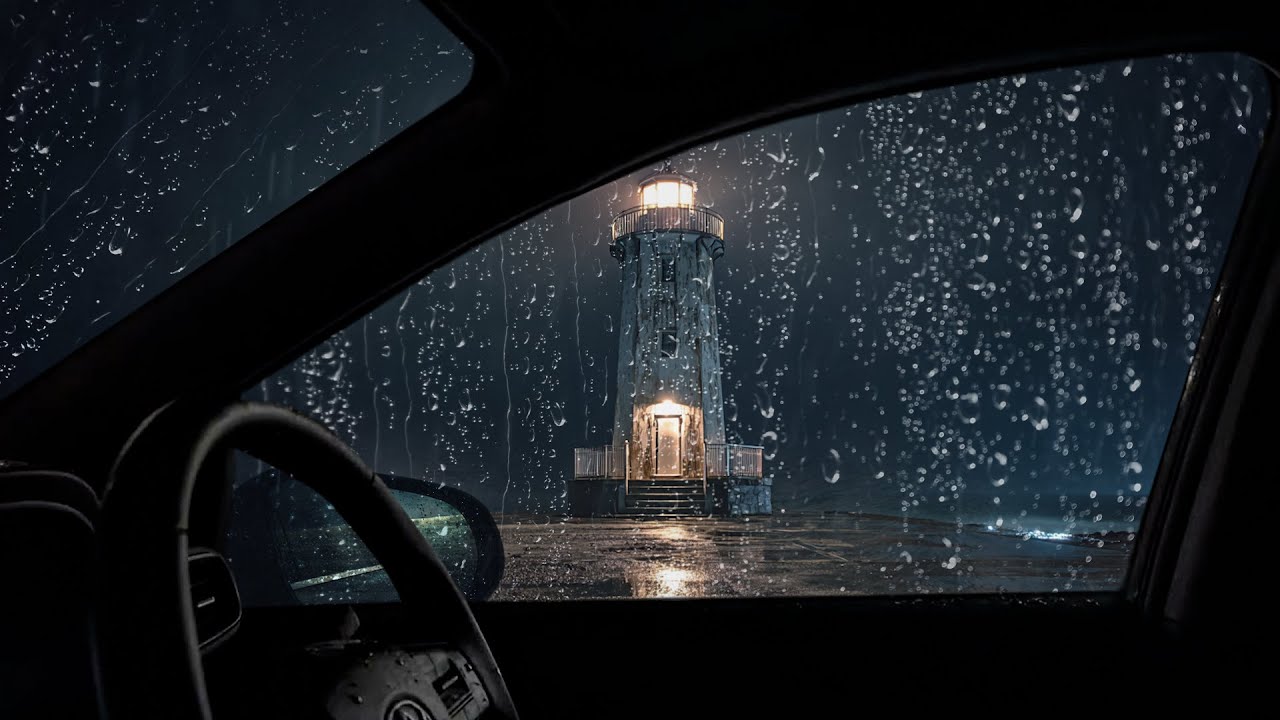 A Safe Space Inside a Car with Heavy Rain Pouring - Deep Sleep and Insomnia Therapy
