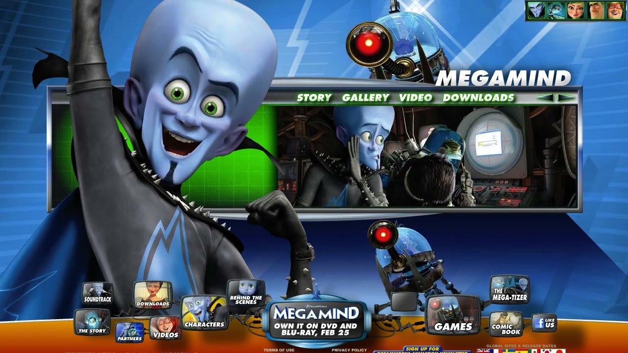 Megamind flash website in 2010