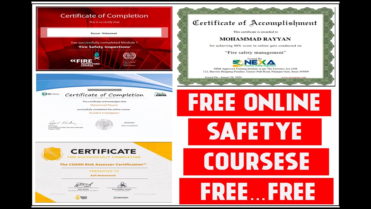 Online Safety Courses with Certification