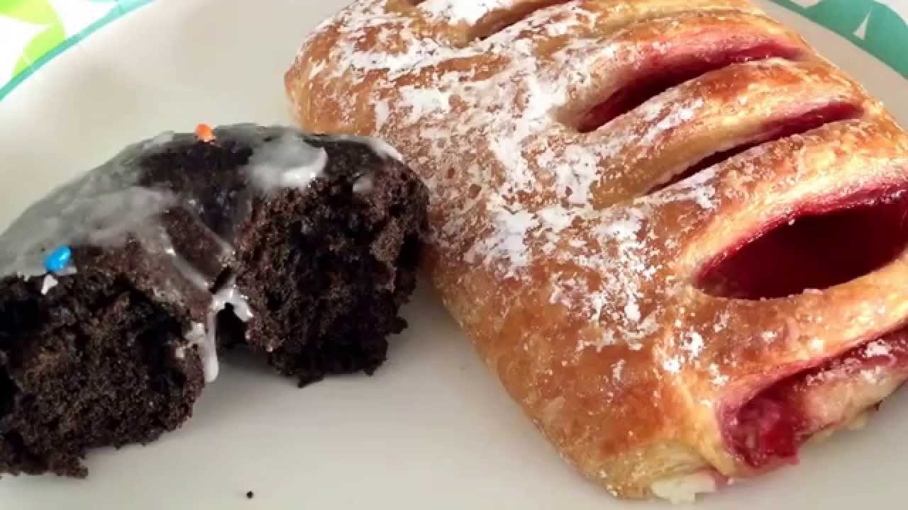 ASMR Donuts and Fruit Pastry w/Ice Cold Milk WHISPER, LOUD CHEWING