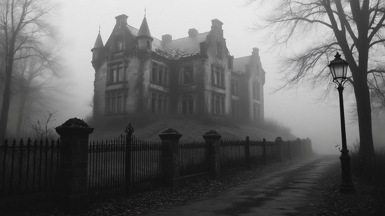 Abandoned Mansion | Ambient Noir Jazz • 3 Hours BGM• Black & White Decay