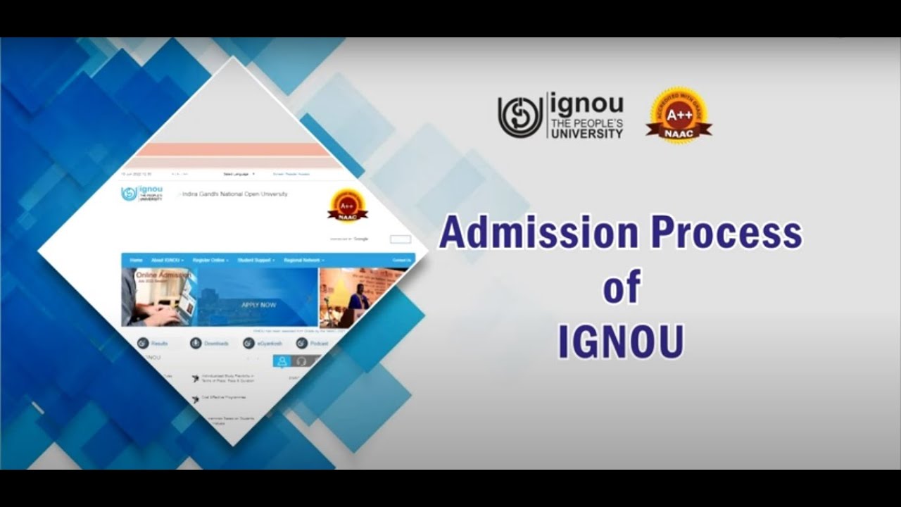 Instructional Video For Submission of ONLINE Admission form in IGNOU