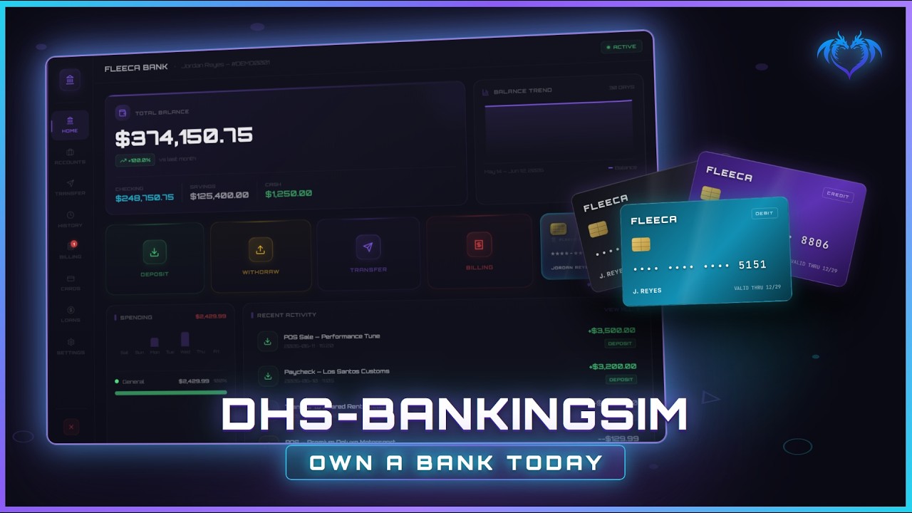 The Most Complete FiveM Banking Script &mdash; Cards, Loans, POS & More