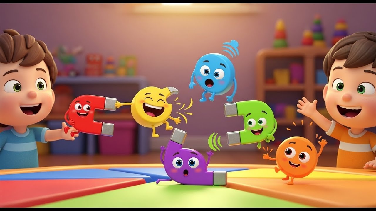 Seis Pequenos Ímãs de Brinquedo Clique | Canções Infantis e Rimas para Crianças