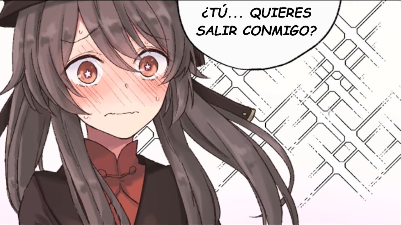 ¿Quieres salir conmigo, Hu Tao? Parte 1 - Aether x Hu Tao - comic sub español