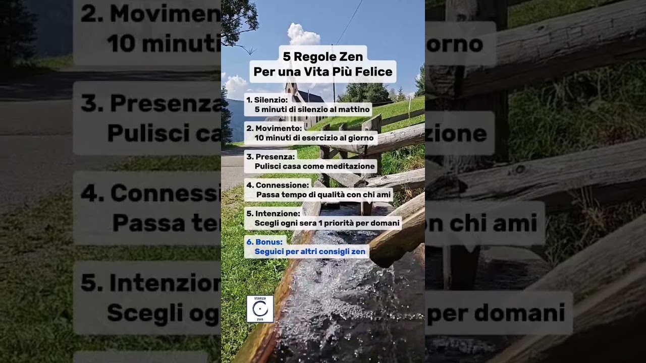 5 Regole Zen per una Vita Pi&ugrave; Felice #stanzazen