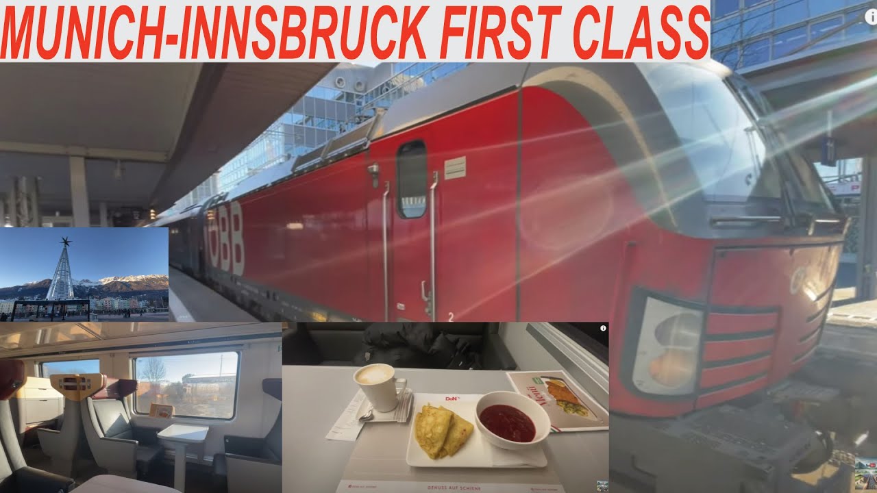 First Class Railjet travel 🚂 Munich-Innsbruck-Munich 1.Class Railjet ÖBB - ASMR #tour #travel #solo
