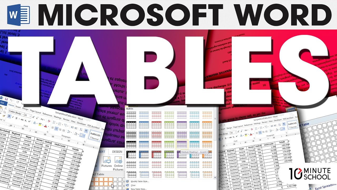 Tables in MS Word | Microsoft Word Course | Sadman Sadik