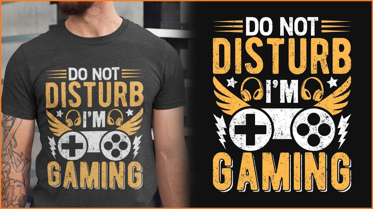Custom Gaming T-Shirt Design। Advance T-Shirt Design | Illustrator T-Shirt Design | AH T-SHIRT