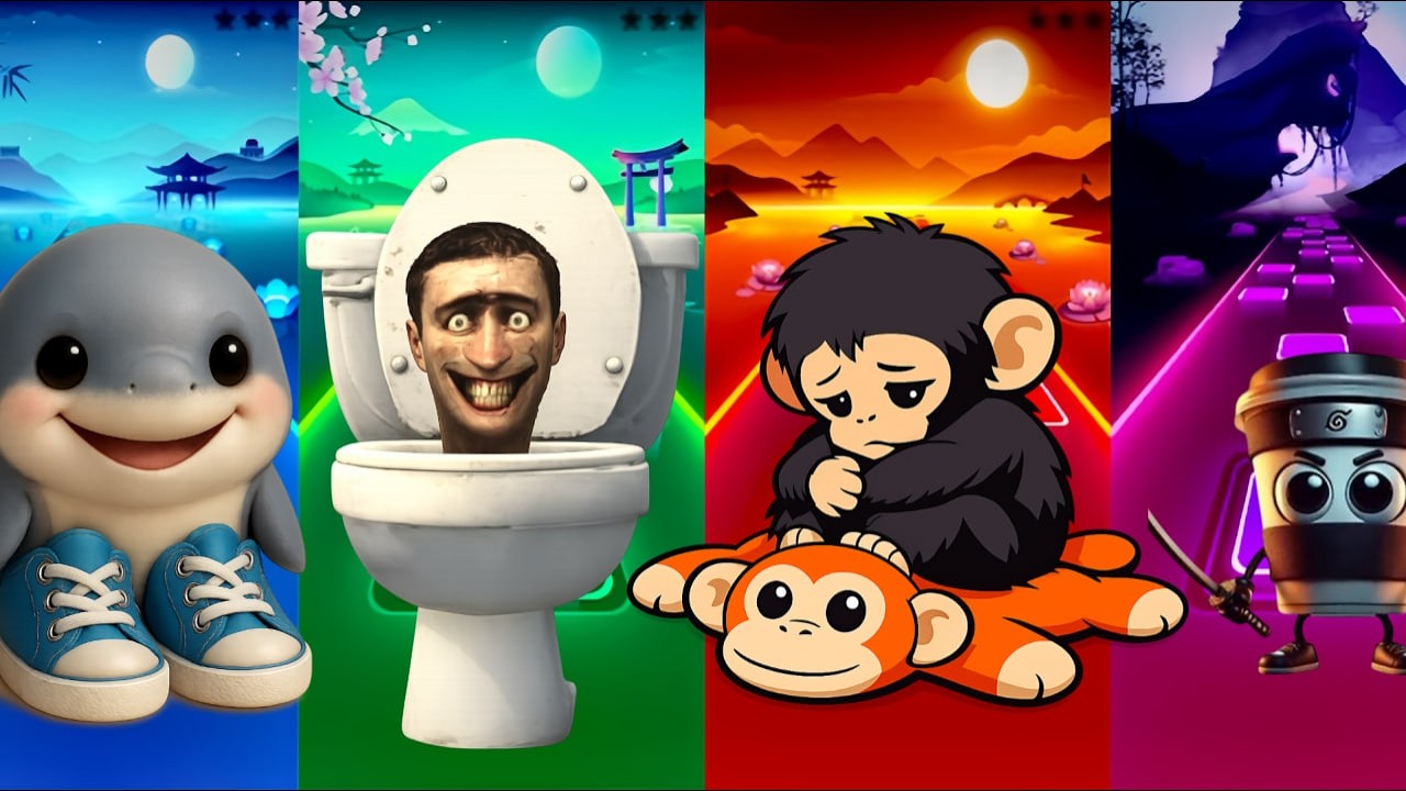 🔥🎵 Tralalero Tralala 4️⃣ Skibidi Toilet 🌟⚡️ | ikea monkey 🎹💥 Cappuccino Assassino 🌈🎶