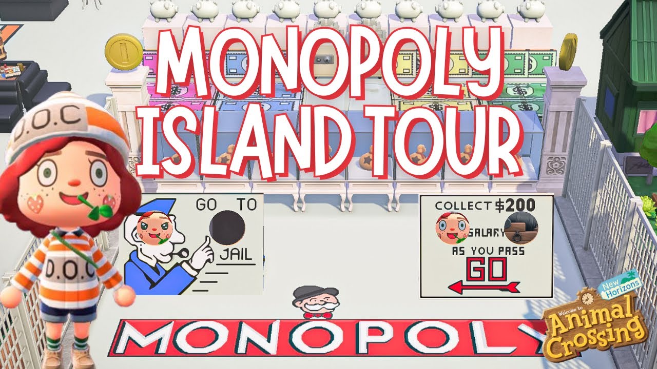 MONOPOLY island tour! GO TO JAIL! ACNH | Animal Crossing New Horizons