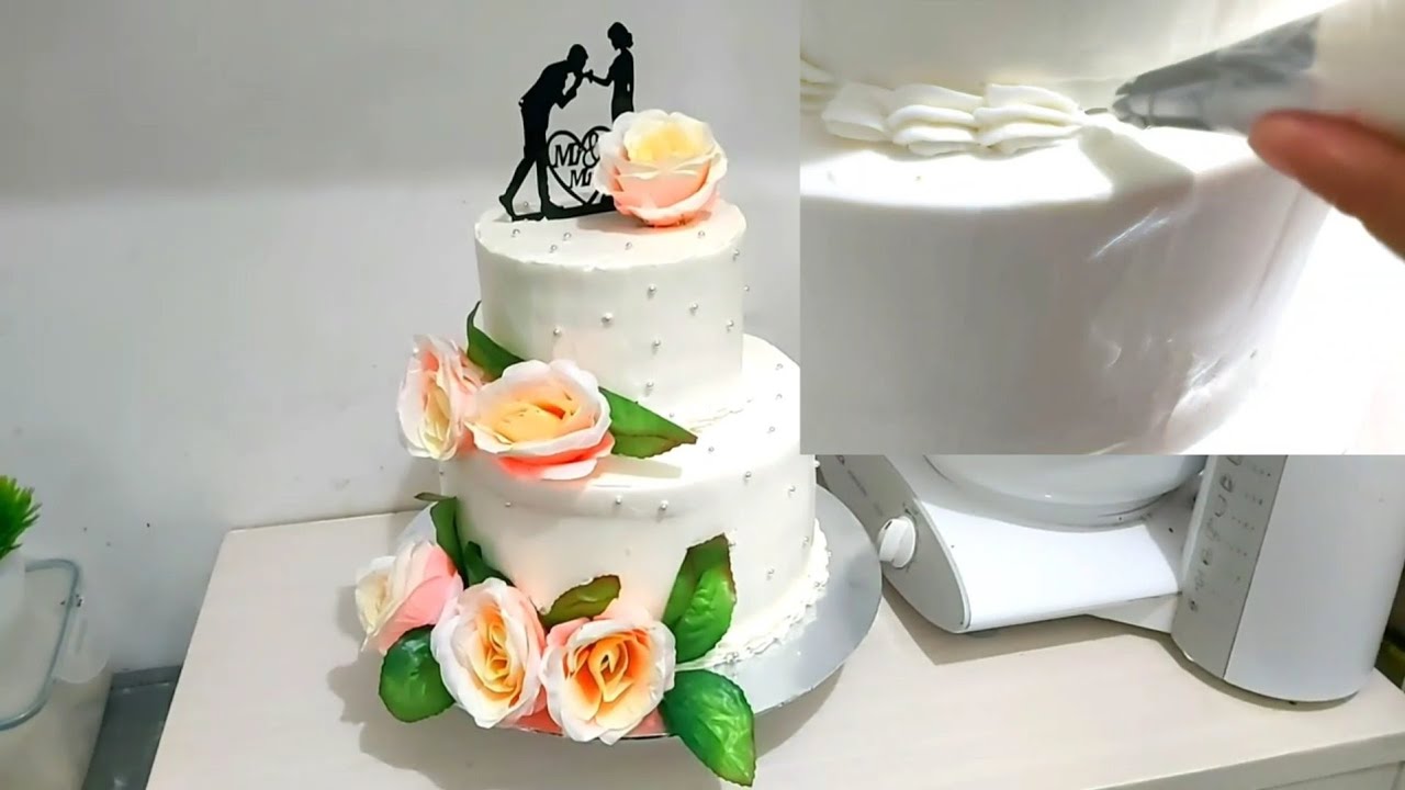simple wedding cake 2 tier | cake decoration ideas