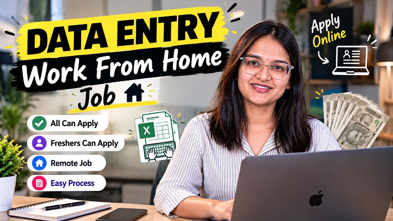 Data Entry Work From Home Job | Freshers/Experience Can Apply | Remote Job 2026