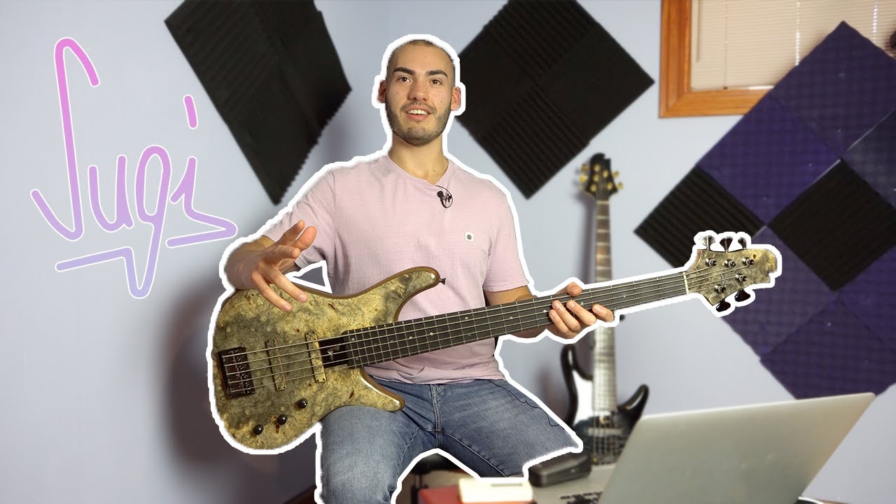 Высококлассная японская бас-гитара Sugi NB5 Buckeye Burl Top Custom Bass Guitar Demo (スギベースのデモ)