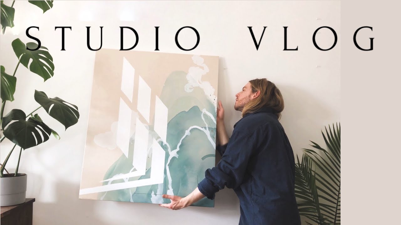 STUDIO VLOG 4 | Spring Painting in My Home Art Studio (SUB) ALEX CURLEY