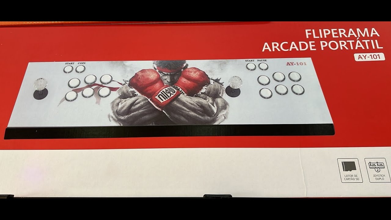 Fliperama Arcade Portátil duplo com Multijogos Pandora box Jogos Retrô