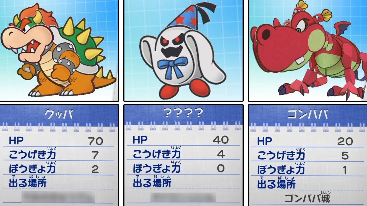 ネタバレ注意 ペーパーマリオRPG 【Switch】 全敵キャラものしり集 まとめ ニンテンドースイッチ
