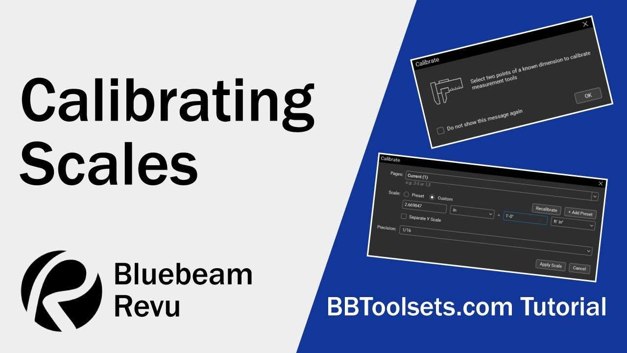 How to Calibrate Scale in Bluebeam Revu