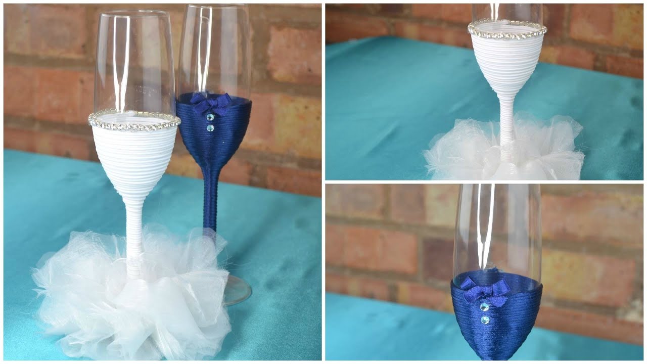 Toasting Glasses for wedding: DIY Tutorial