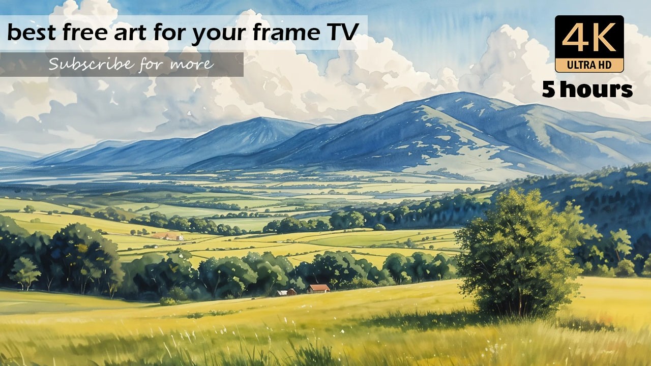 Countryside Serenity – 4K Frame TV Art | 5 Hours Ambient Landscape