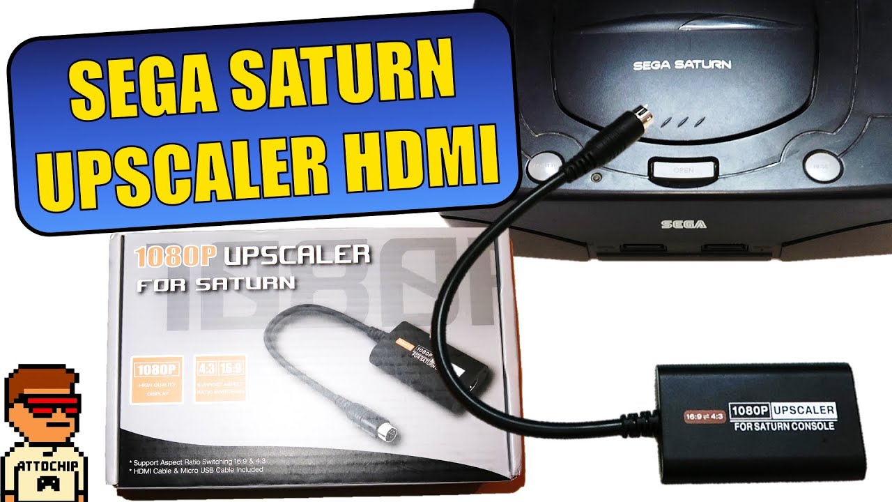 🌀 Sega Saturn in HD?! Unboxing & Testing the HDMI Upscaler! | ATTOCHIP