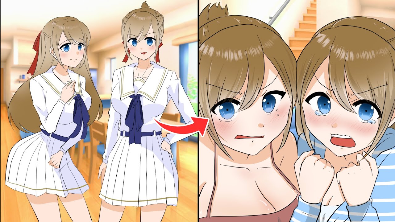 A Nerdy Step-Sister And A Cheerful Step-Sister Always Get In A Fight