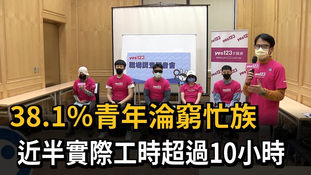 38.1％青年淪窮忙族　近半實際工時超過10小時－民視新聞