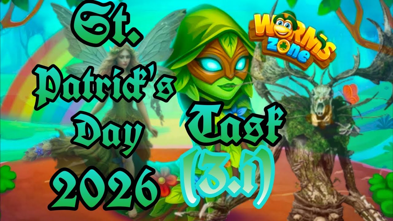 🍀🟢 Worms Zone.io St. Patrick's Day 2026 Task (3.i) 🍀🟢 by 4Games_#1218